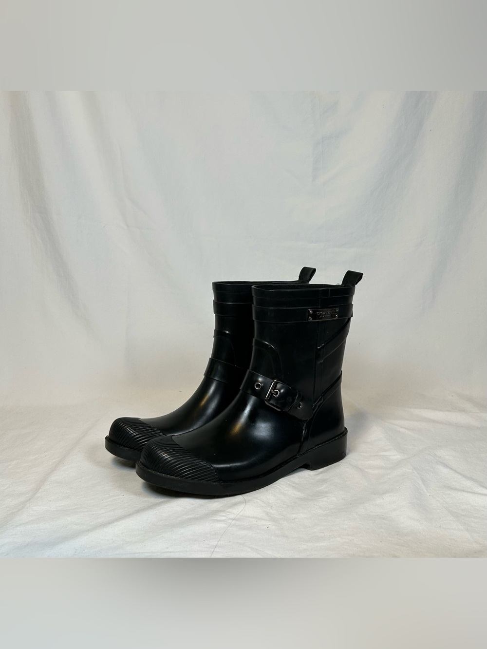 Coach Black Rubber Lester Mid-Calf Gardening Rain Boots~6~